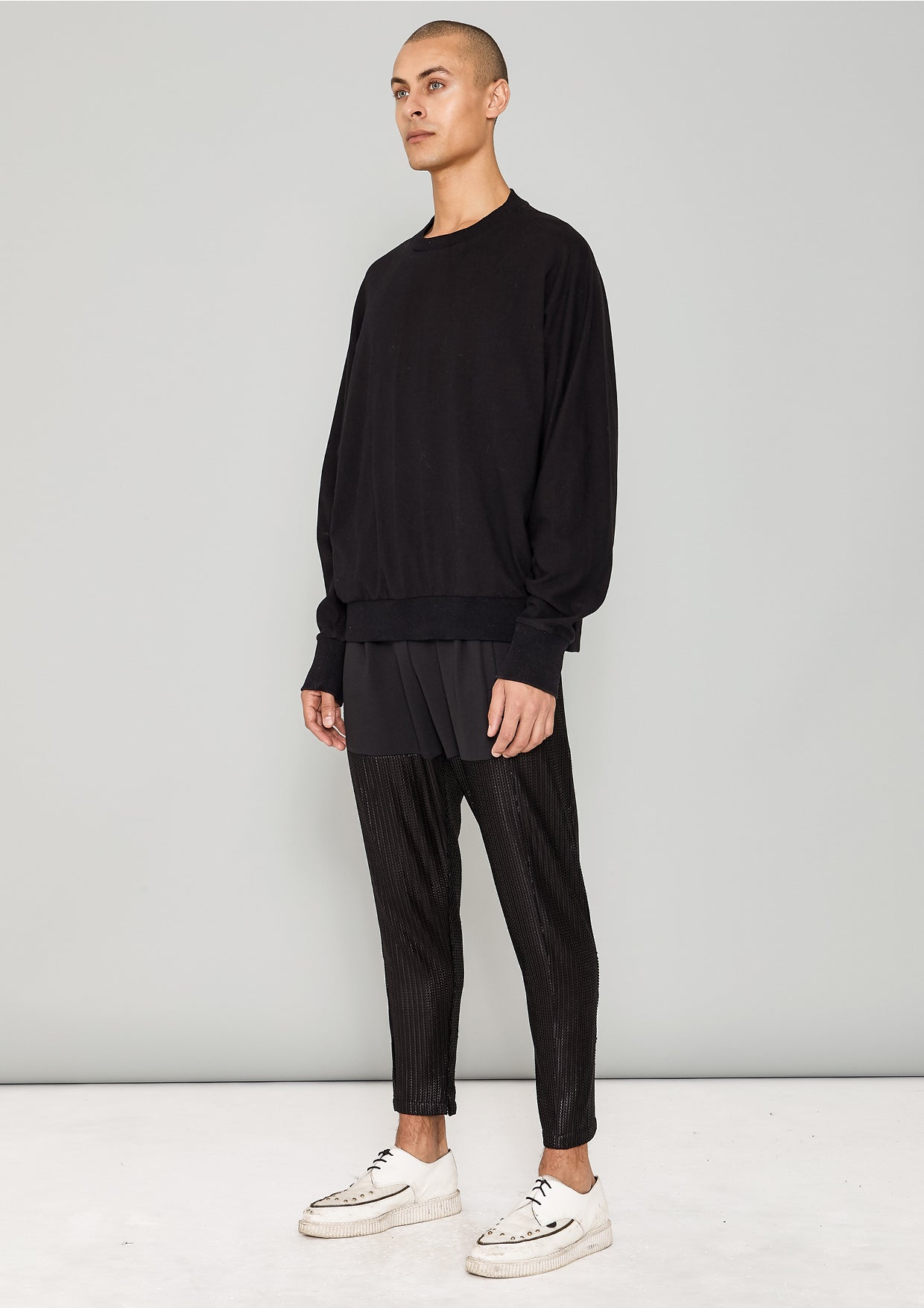 SWEATER OVERSIZED - COTTON JERSEY black - BERENIK