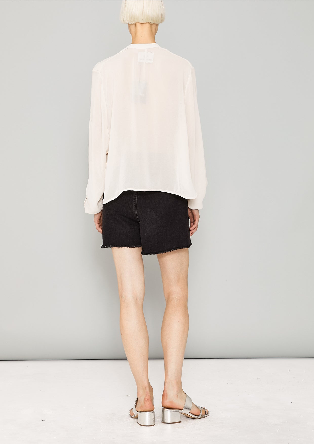 BLOUSE LONG SLEEVES - VINTAGE GEORGETTE cream - BERENIK