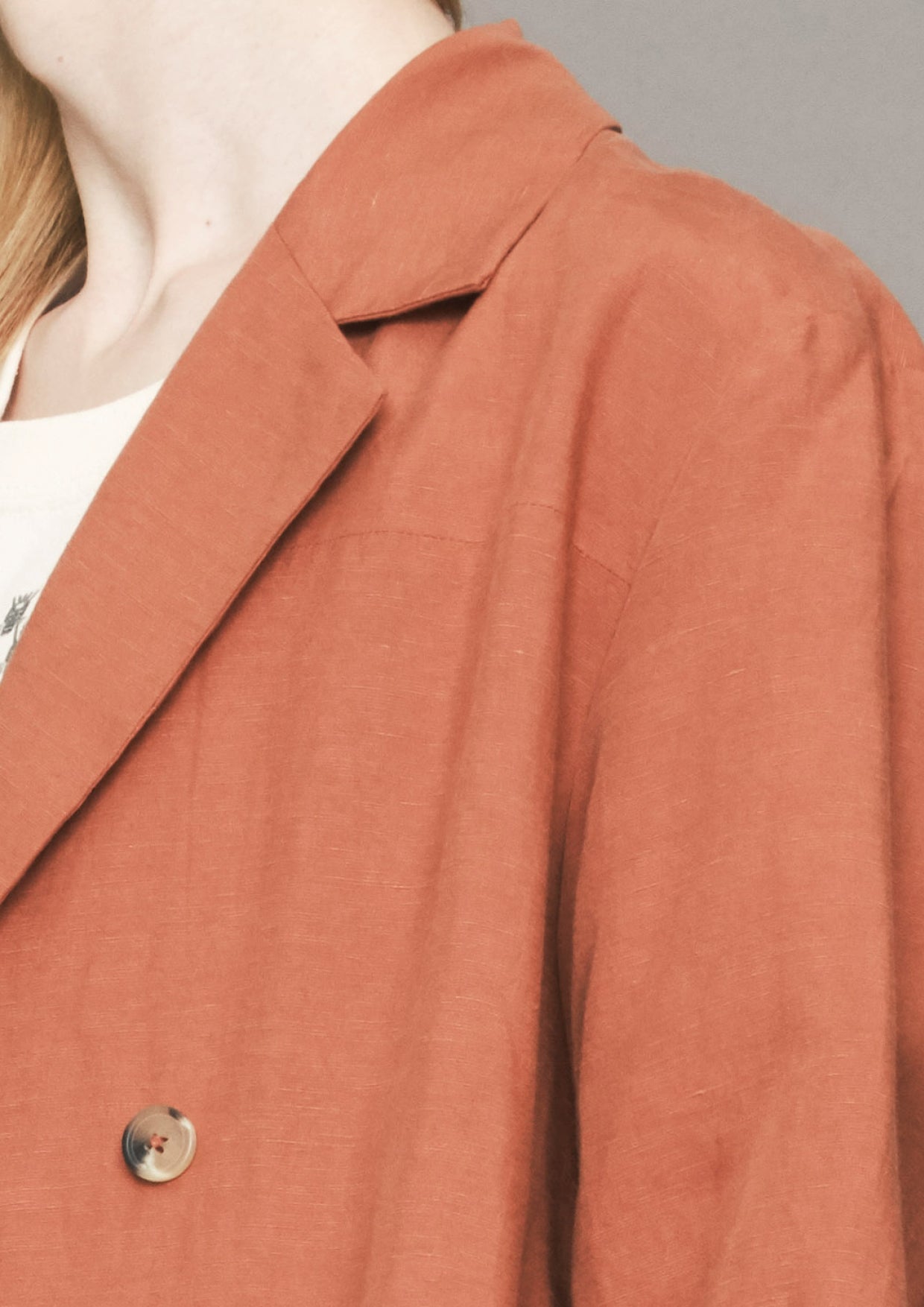 SUMMER BLAZER/JACKET - LINEN brick - BERENIK