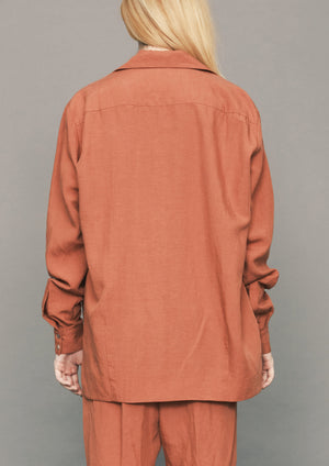 SUMMER BLAZER/JACKET - LINEN brick - BERENIK