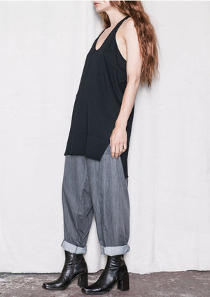 TANK TOP/DRESS - COTTON JERSEY black - BERENIK