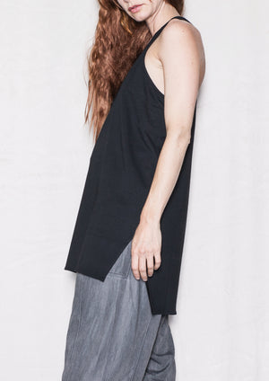 TANK TOP/DRESS - COTTON JERSEY black - BERENIK