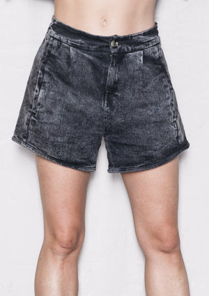 HIP SUMMER SHORTS - DENIM washed black - BERENIK