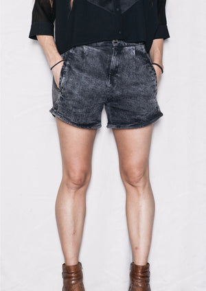 HIP SUMMER SHORTS - DENIM washed black - BERENIK