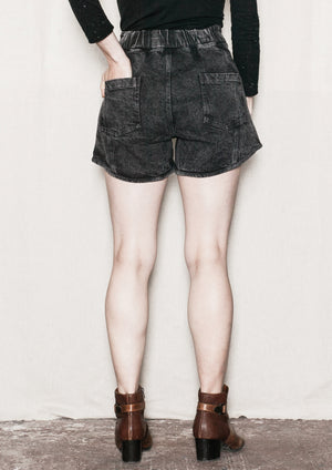 HIP SUMMER SHORTS - DENIM washed black - BERENIK