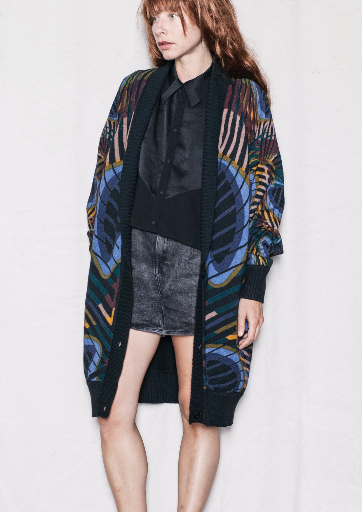 CARDIGAN - KNIT PEACOCK color - BERENIK