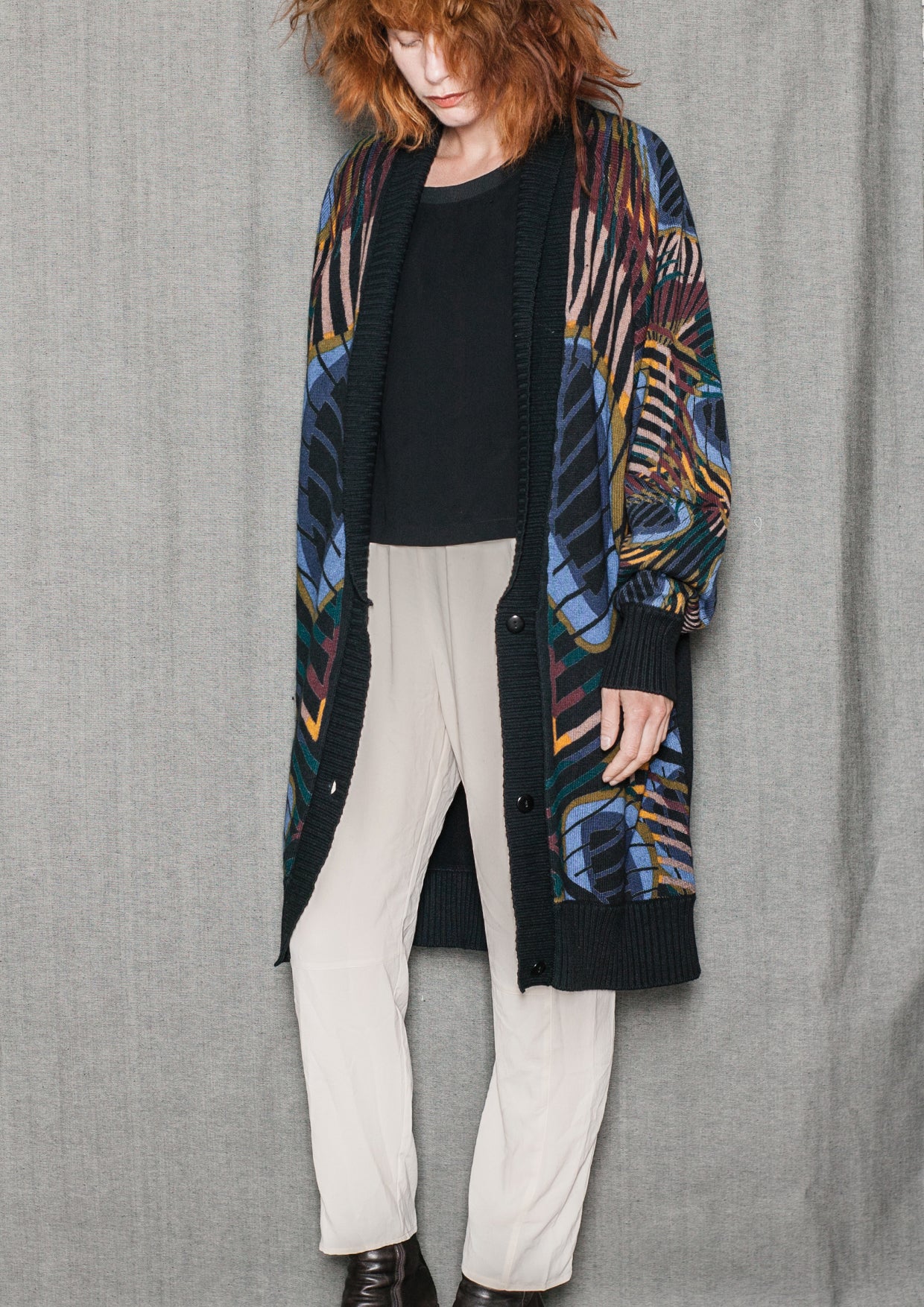 CARDIGAN - KNIT PEACOCK color - BERENIK