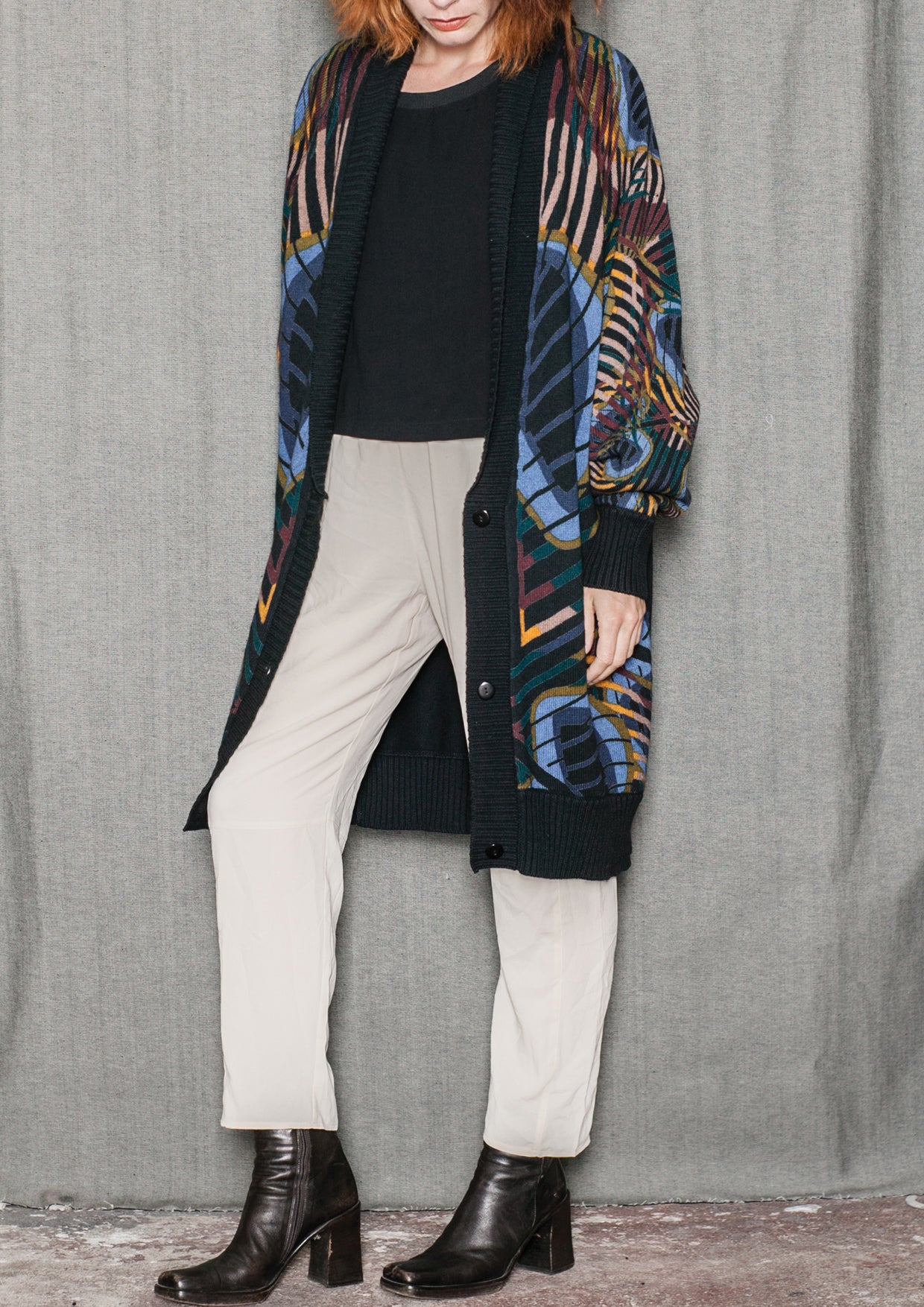 CARDIGAN - KNIT PEACOCK color - BERENIK