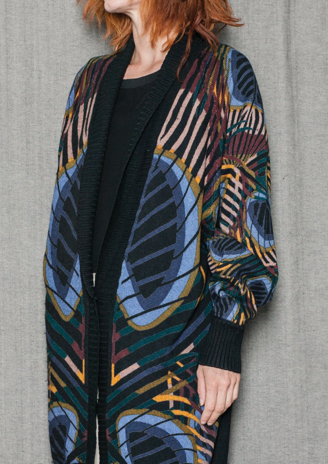 CARDIGAN - KNIT PEACOCK color - BERENIK