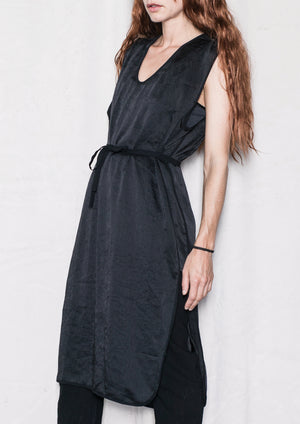 DRESS SLEEVELESS - black shiny - BERENIK