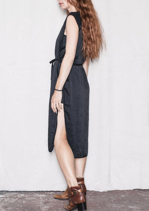 DRESS SLEEVELESS - black shiny - BERENIK