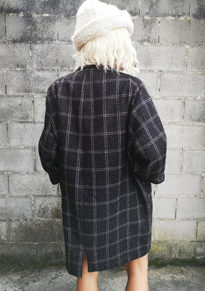 COAT TWEED - black/white - BERENIK