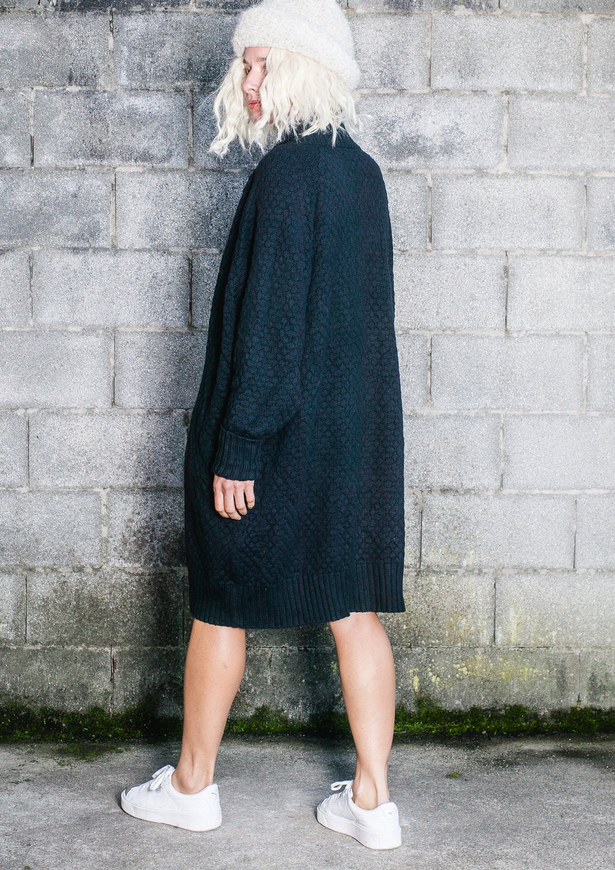 COZY CARDIGAN - KNIT PEARL black - BERENIK