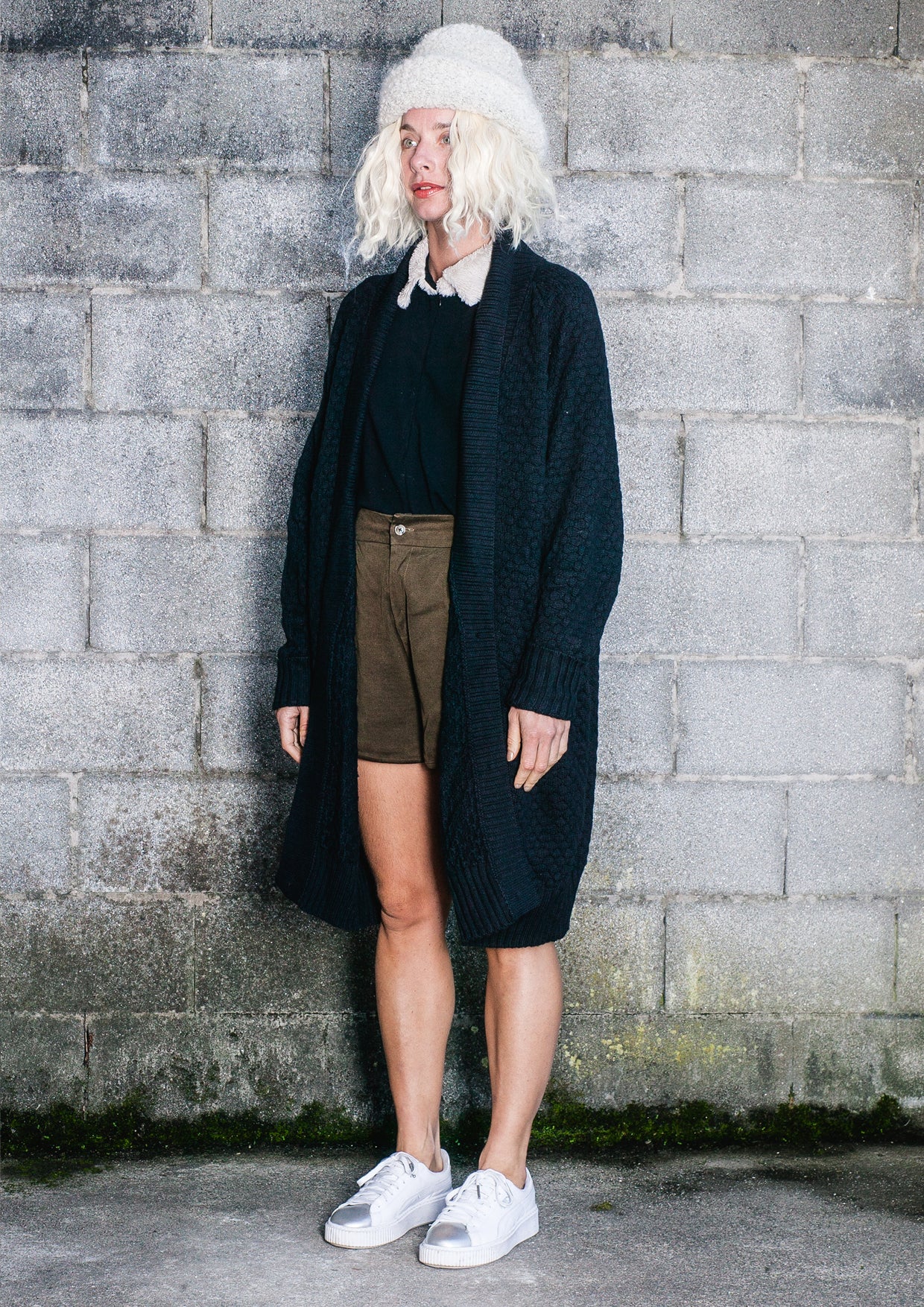 COZY CARDIGAN - KNIT PEARL black - BERENIK