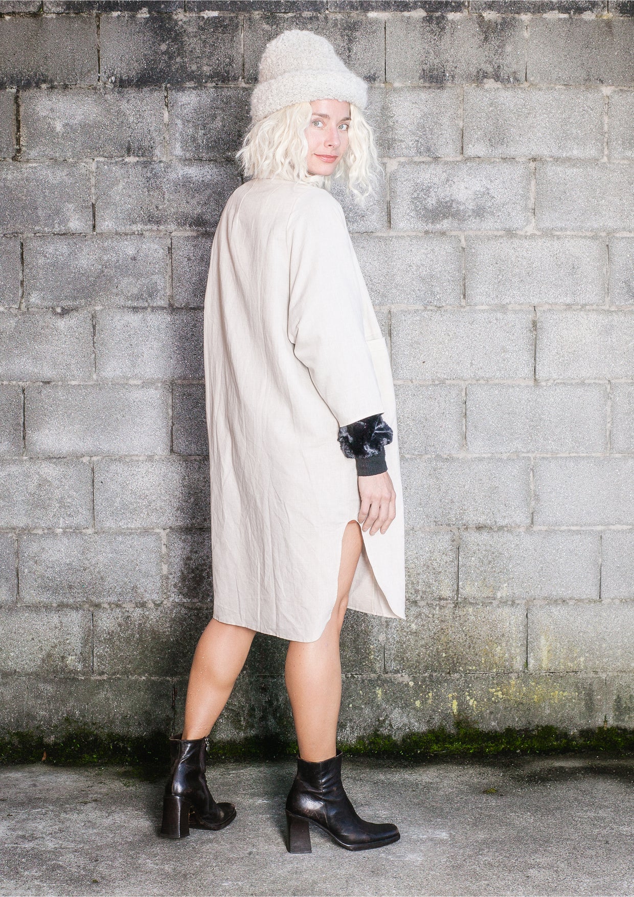SUMMER COAT - LINEN natural white - BERENIK