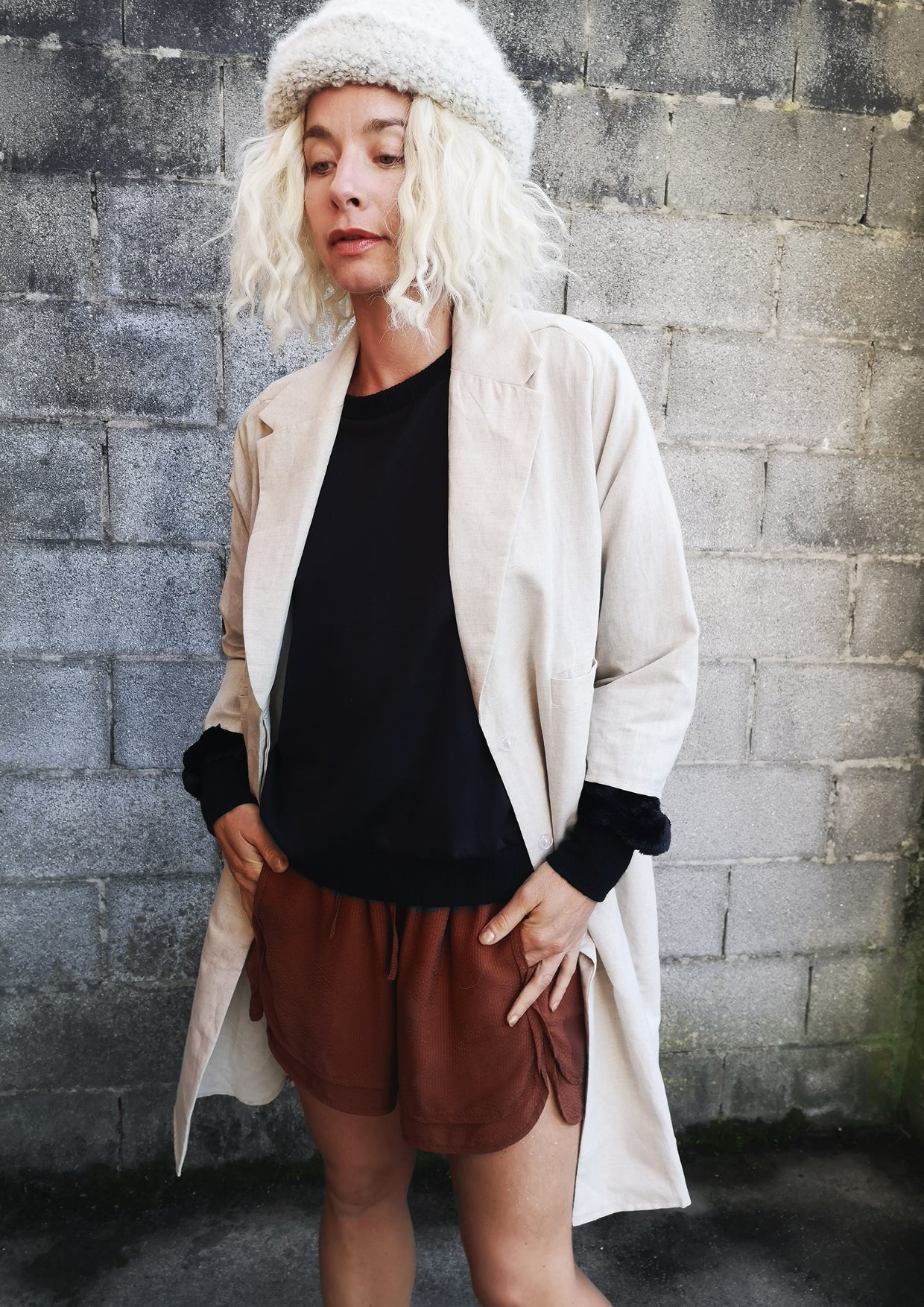 SUMMER COAT - LINEN natural white - BERENIK