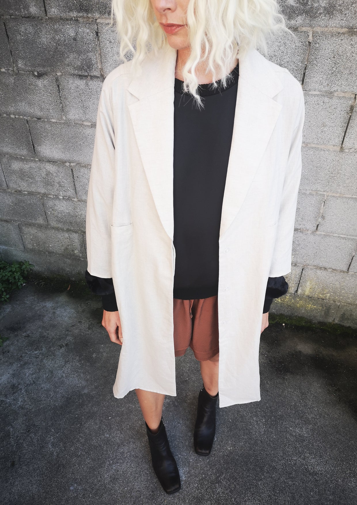SUMMER COAT - LINEN natural white - BERENIK