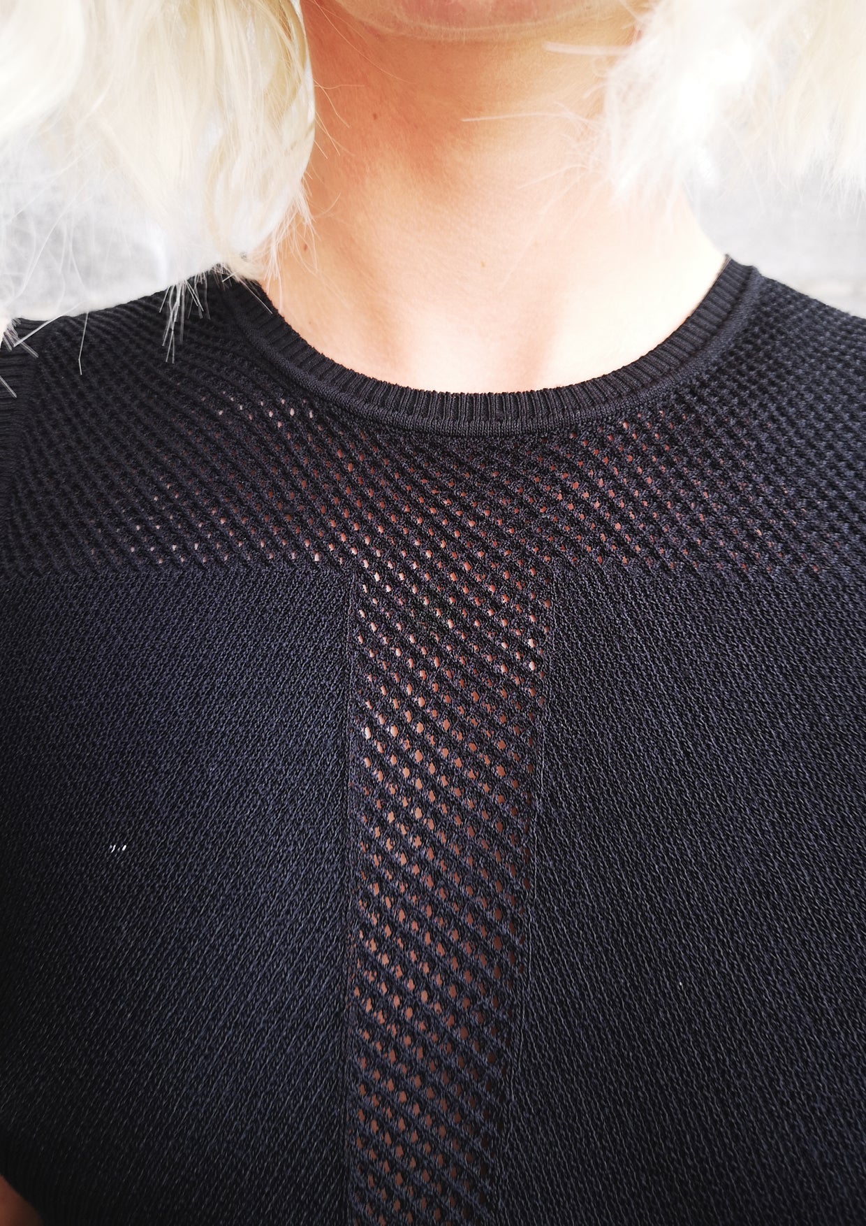 SHIRT SLEEVELESS STRETCH - KNIT black - BERENIK