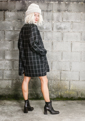 COAT TWEED - black/white - BERENIK