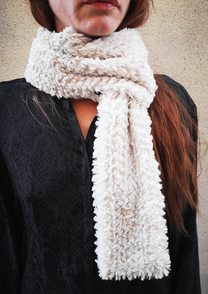 SCARF - FAUX FUR ivory - BERENIK