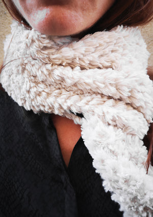 SCARF - FAUX FUR ivory - BERENIK