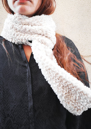 SCARF - FAUX FUR ivory - BERENIK