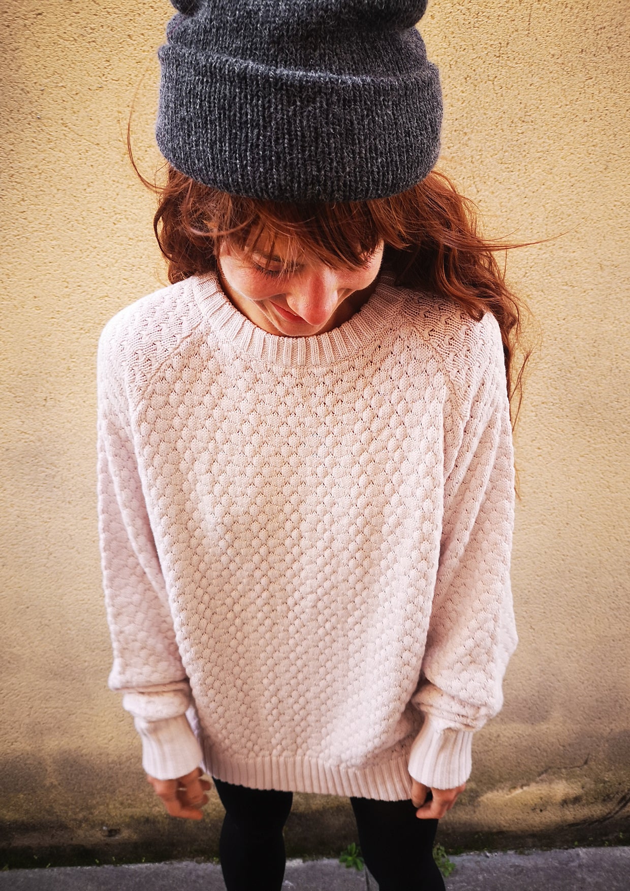 SWEATER OVERSIZE - KNIT PEARL ivory - BERENIK