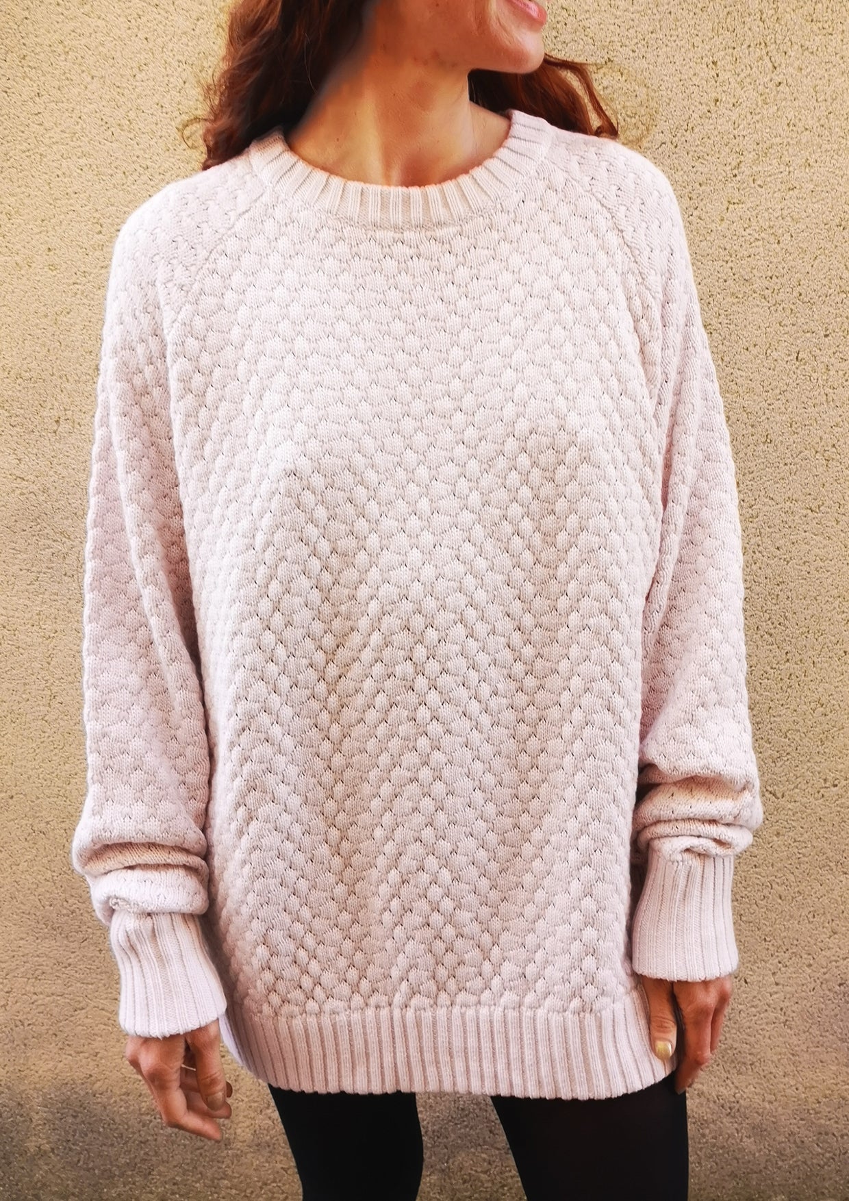 SWEATER OVERSIZE - KNIT PEARL ivory - BERENIK