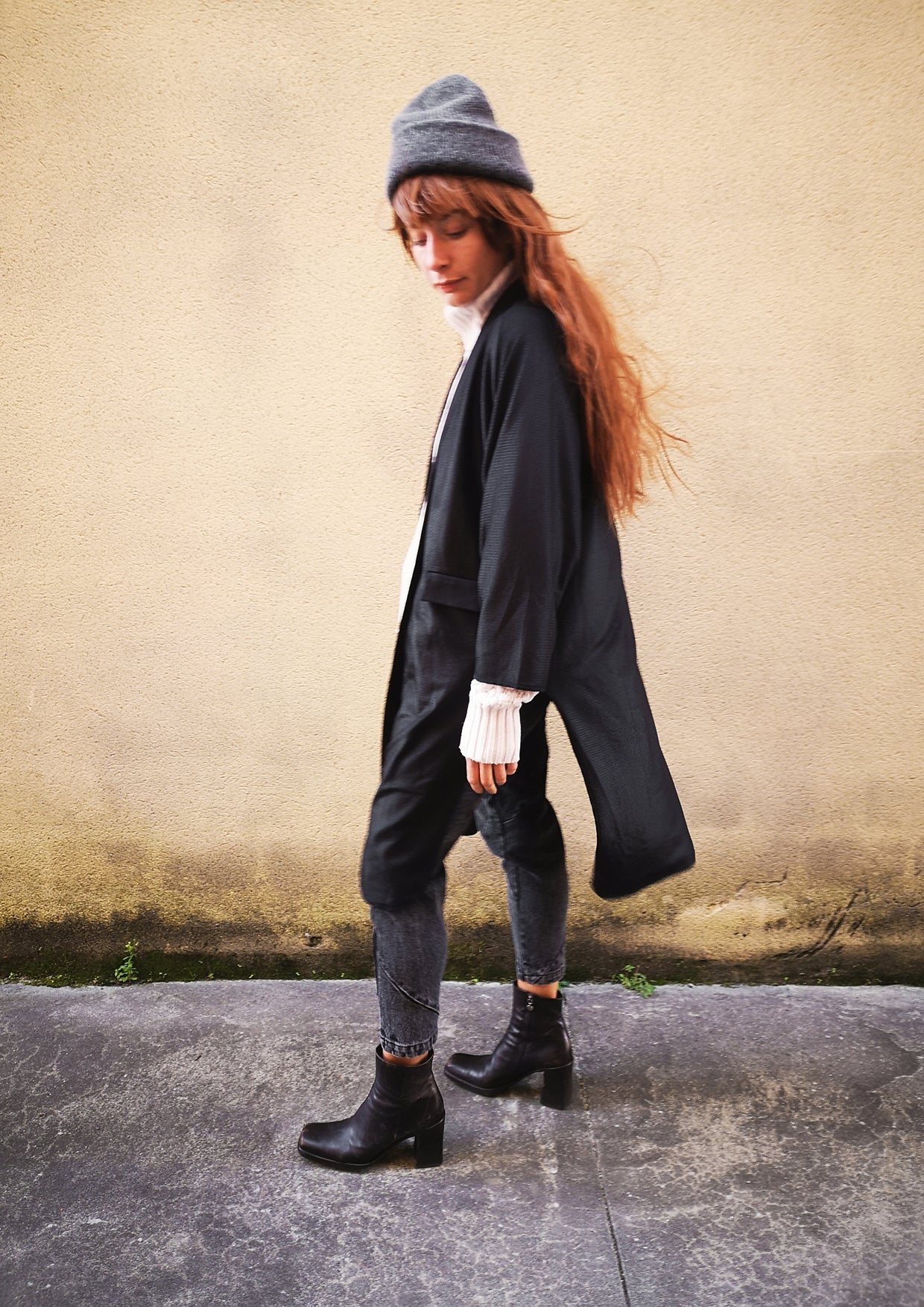 CARDIGAN LONG - TECHLACES black shiny - BERENIK