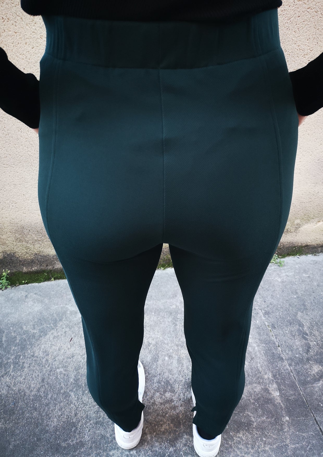 TROUSERS STRETCH - HEAVY STRETCH dark green - BERENIK