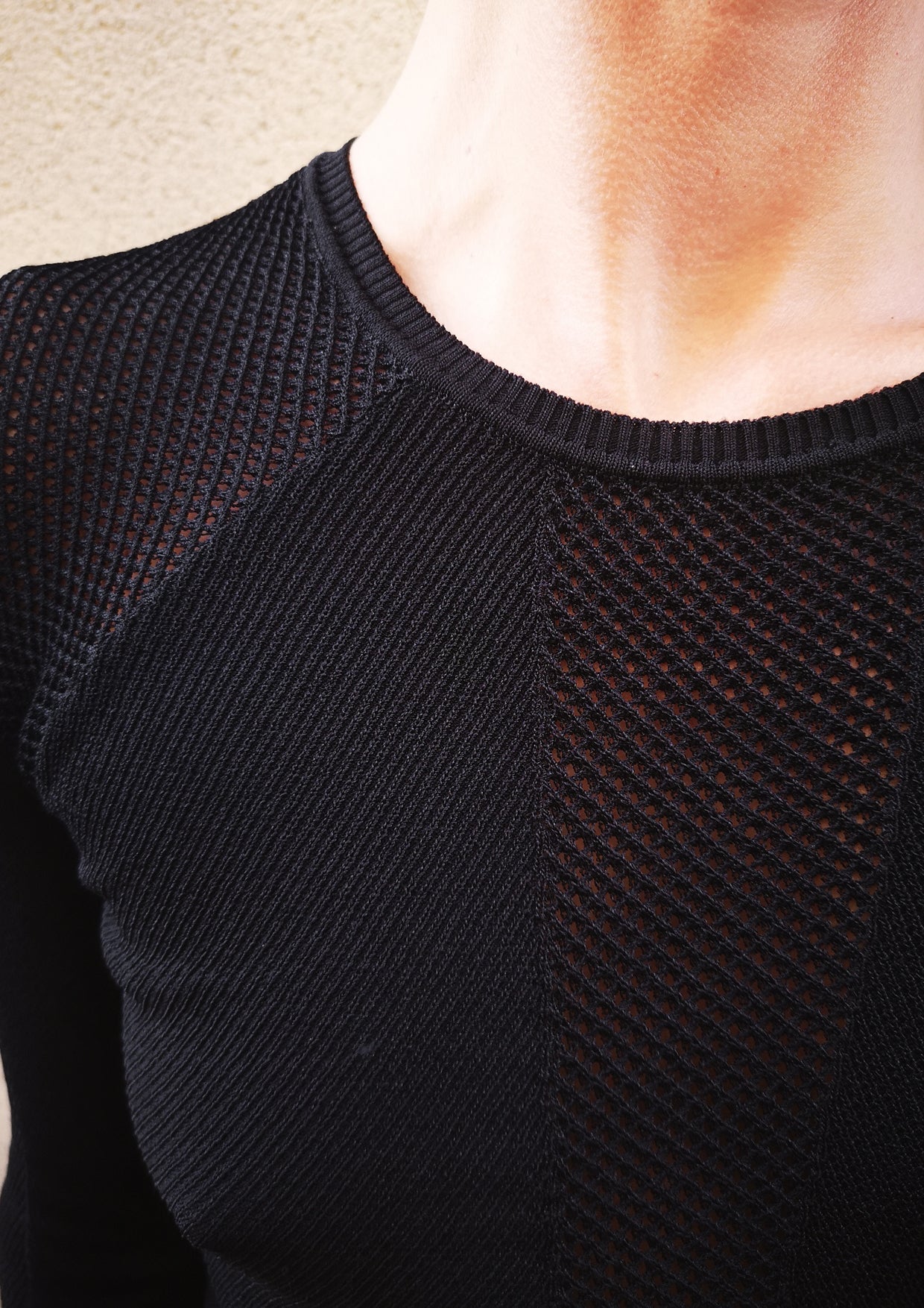 SWEATER LONG SLEEVE - KNIT TRANSPARENT black - BERENIK