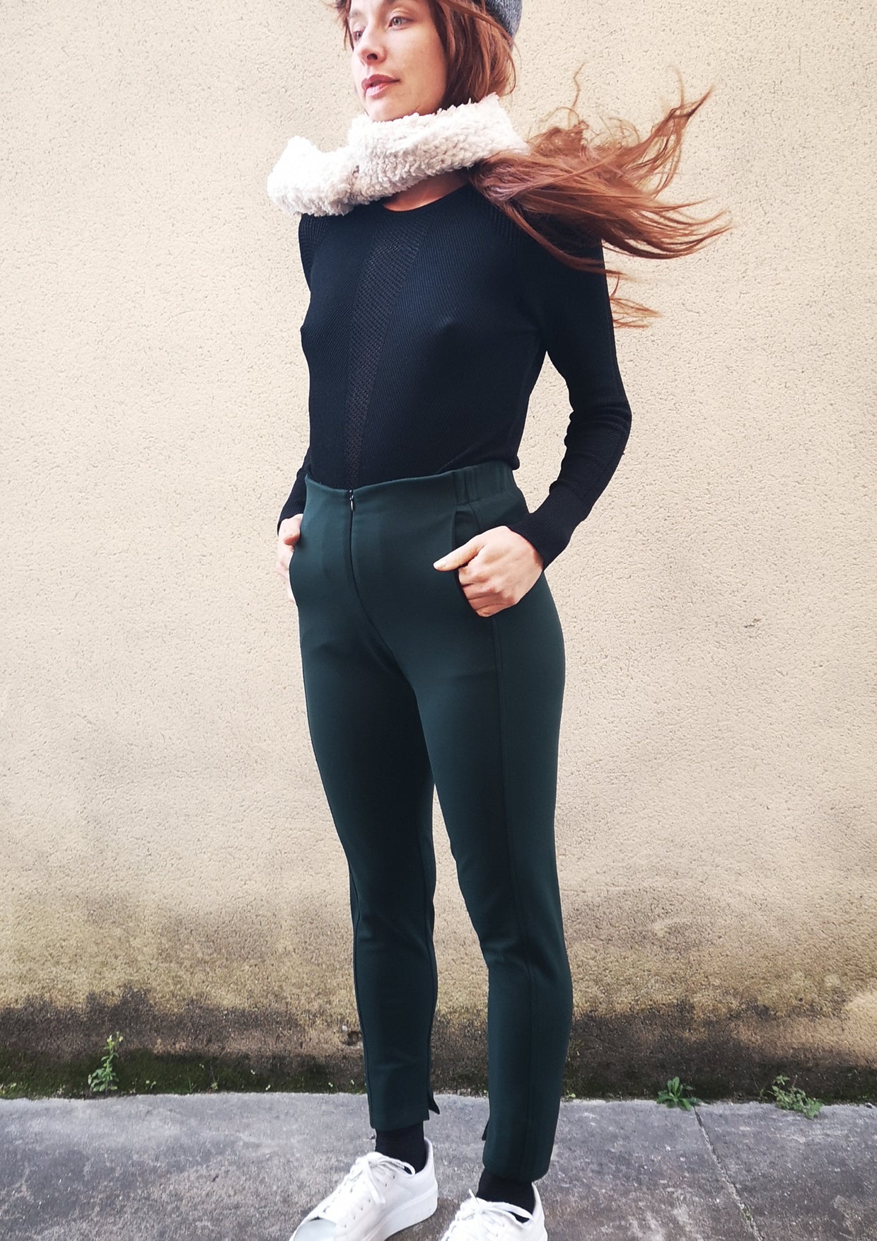 SWEATER LONG SLEEVE - KNIT TRANSPARENT black - BERENIK