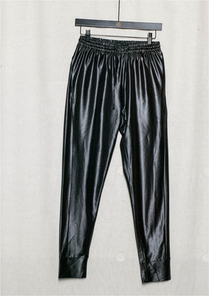 ELEGANT SWEATPANTS - black shiny - BERENIK