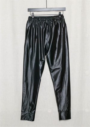 ELEGANT SWEATPANTS - black shiny - BERENIK