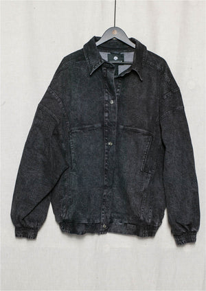 JACKET OVERSIZED - DENIM washed black - BERENIK