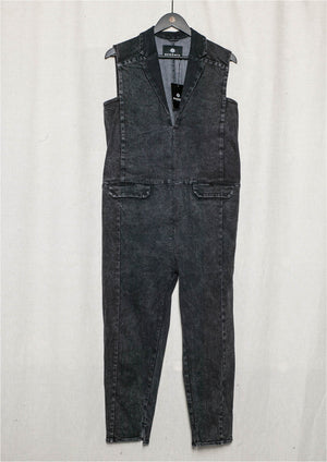 JUMPSUIT REVERS - DENIM washed black - BERENIK