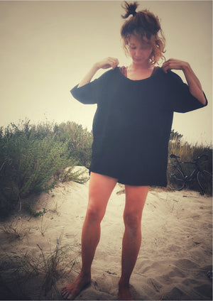 JUMPSUIT SHORT - COTTON JERSEY black - BERENIK