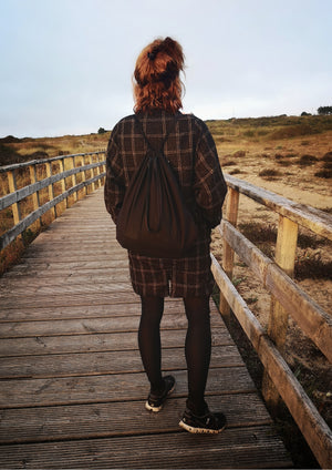 COAT TWEED - black/white - BERENIK