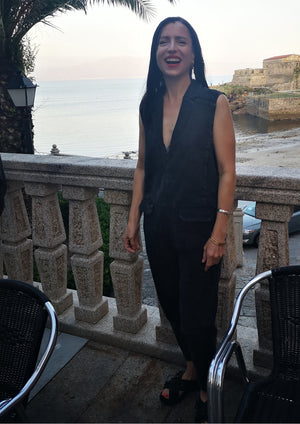 JUMPSUIT REVERS - DENIM washed black - BERENIK