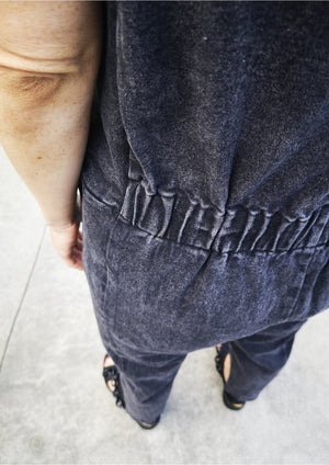 JUMPSUIT REVERS - DENIM washed black - BERENIK