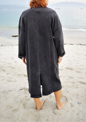 STYLISH SUMMER COAT - DENIM washed black - BERENIK