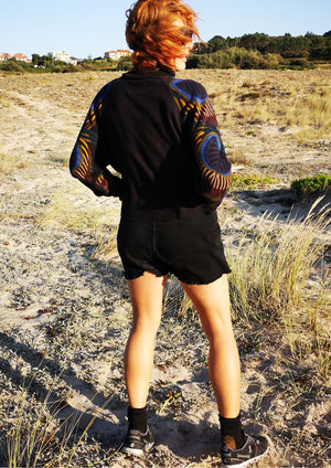 SWEATER TURTLENECK - KNIT printed peacock - BERENIK