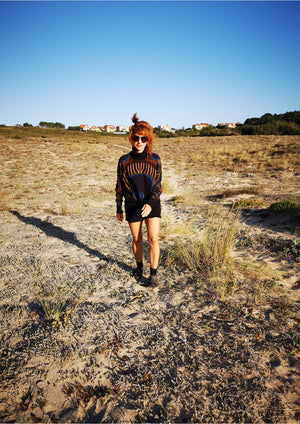 SWEATER TURTLENECK - KNIT printed peacock - BERENIK