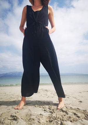 JUMPSUIT WIDE - black plain - BERENIK