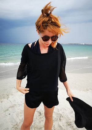 SHIRT - AIRY MESH black - BERENIK