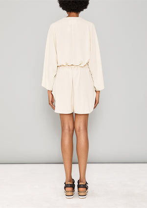 JUMPSUIT SHORT-LOOSE/BELT - creme - BERENIK