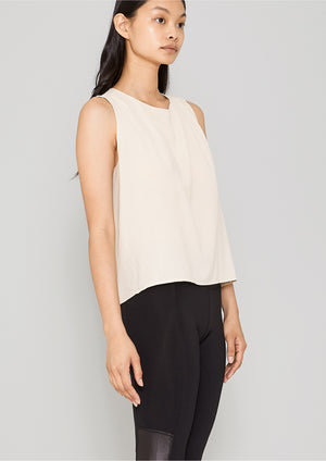 TOP SHORT SLEEVELESS - creme - BERENIK