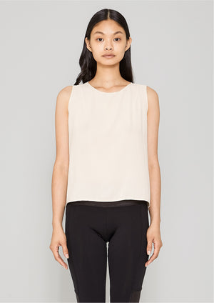 TOP SHORT SLEEVELESS - creme - BERENIK