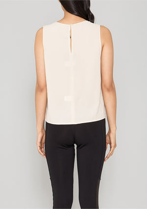 TOP SHORT SLEEVELESS - creme - BERENIK