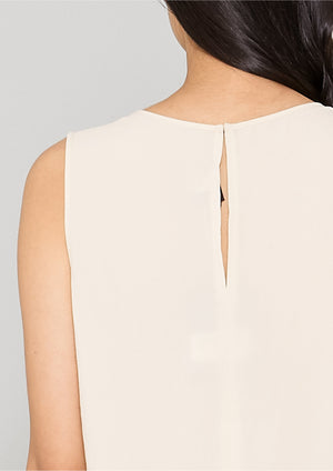 TOP SHORT SLEEVELESS - creme - BERENIK